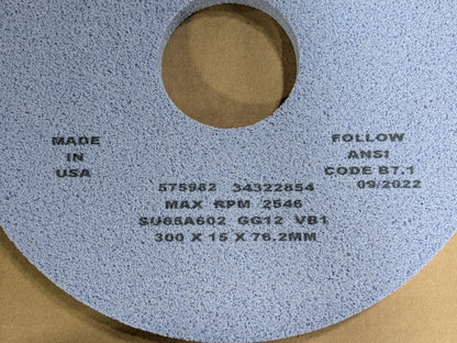 LOT OF 13 Tyrolit Strato-Ultra Grinding Wheel 300mm x 15mm x 76.2mm 2546 Max RPM