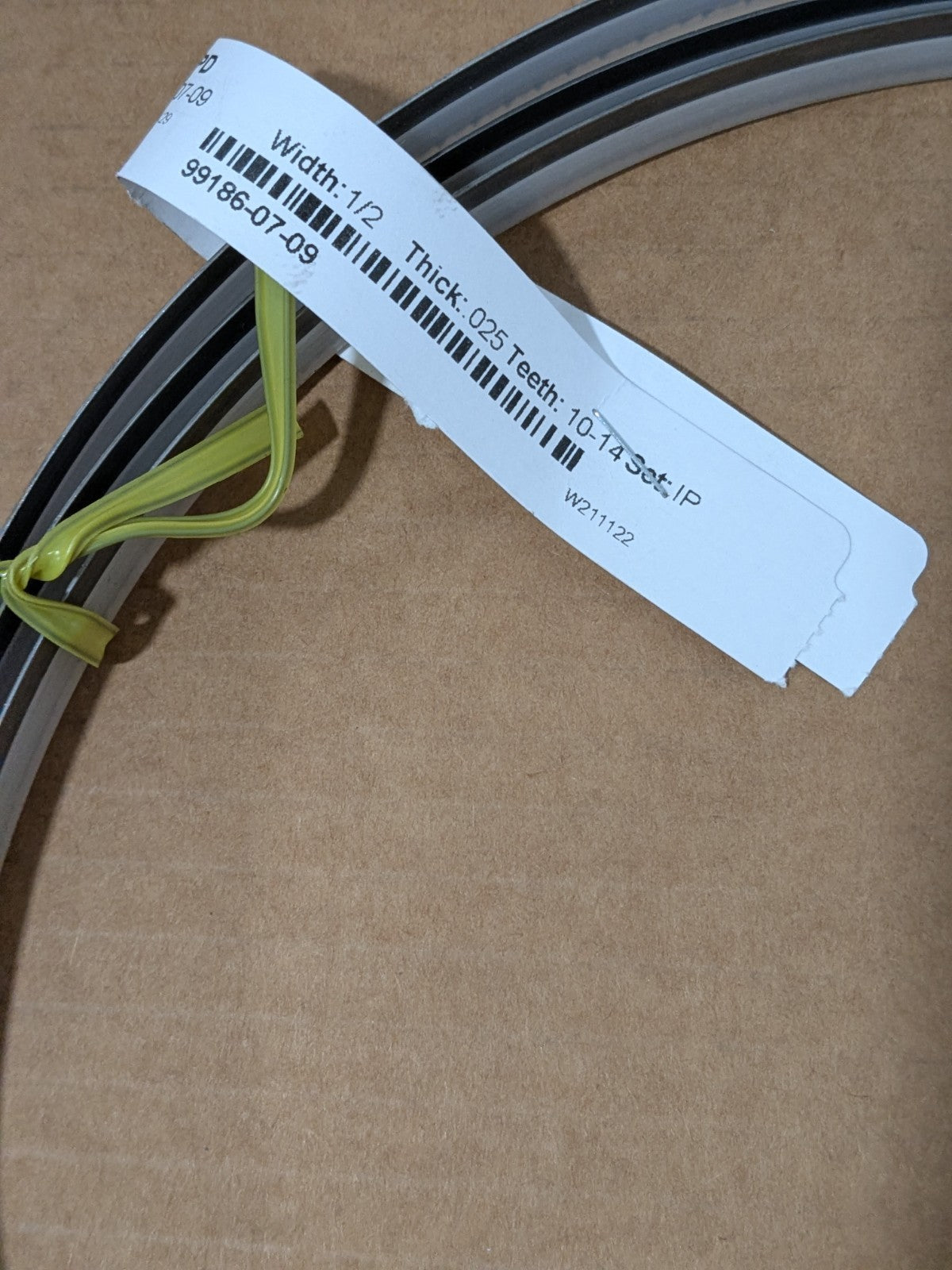 Starrett Welded Bandsaw Blade: 7' 9 Long x 1/2" Wide x 10 to 14 TPI 16138