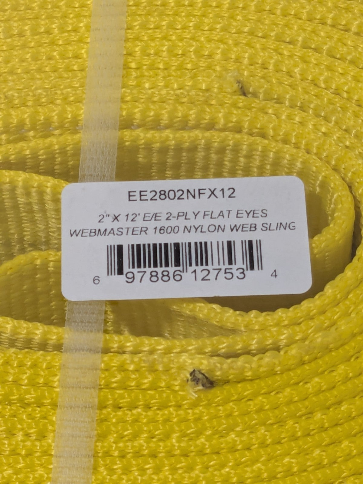 Lift-All Flat Eye & Eye 12' Long, 2" Wide, 6400 lb Vertical Capacity EE2802NFX12
