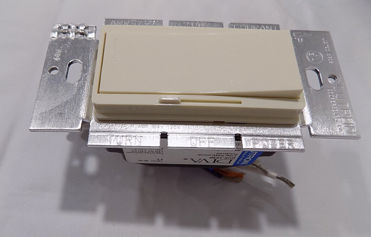 Lutron DVF-103P-AL Diva 8 Amp Fluorescent 3-Wire Hi-Lume LED 3-Way Dimmer Almond