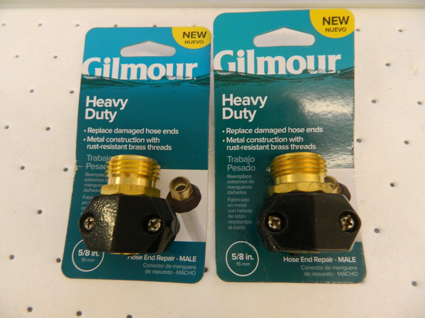 Gilmour Heavy Duty qty2  5/8" Hose End Repair, Male 03-047649