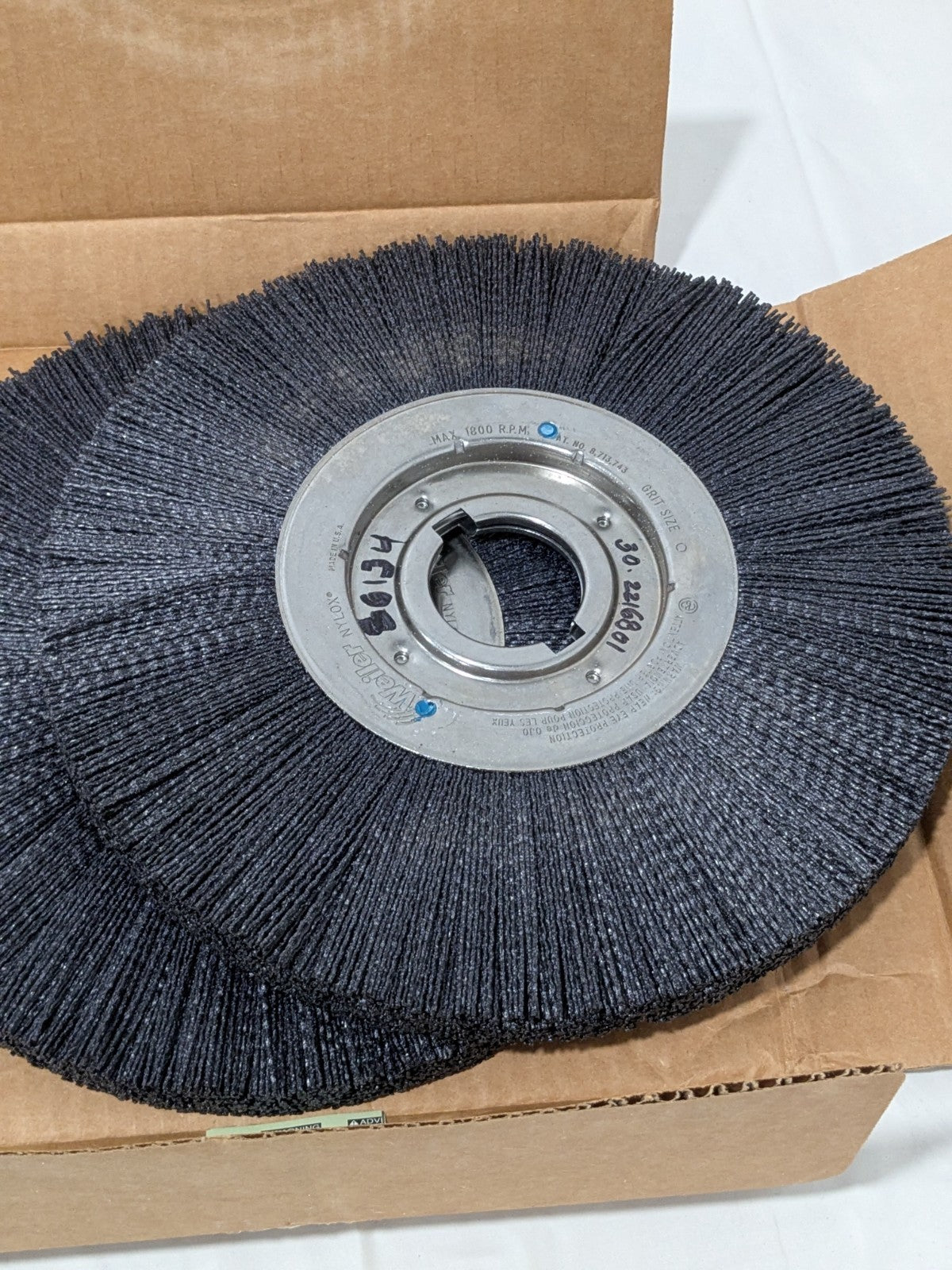 Weiler Wheel Brush: 12" Wheel Dia, 1" Face Width, 0.0550" Wire Di