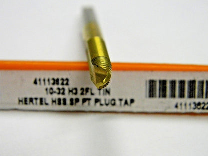 Hertel High Speed Steel Spiral Point Tap 2FL Tin Finish Pack of 10  41113622