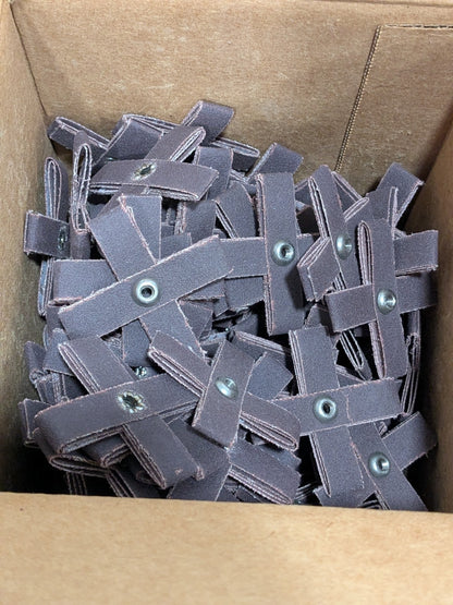 (100) Merit Aluminum Oxide Cross Pad: 2-1/4"x2-1/4"x1/2" 120G, Fine 08834184725