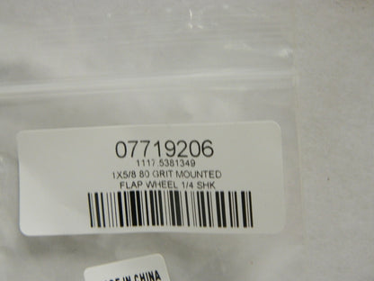 Coated Mounted Flap Wheel 1" x 5/8" Medium Aluminum Oxide Qty 25 07719206