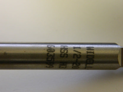 Widell Industries Spiral Plug Tap 1/2" - 20 X 10" HS 3FL HSS  QTY 3.  579008
