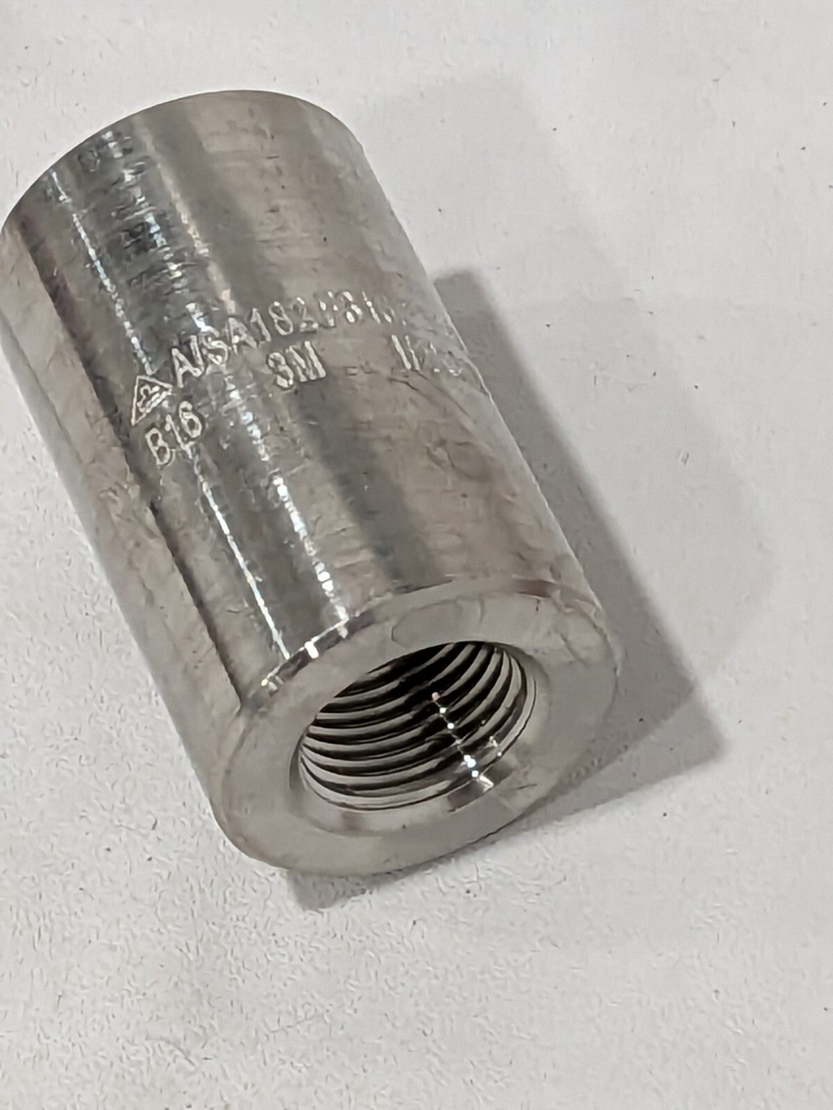 MERIT BRASS Pipe Reducer: 1/2 x 3/8" Fitting, 316 & 316L 3612D-0806
