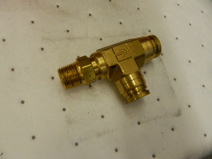 Parker qty10  1/2" Tube Union Tee, 3/8 NPTF, Brass BD-P00077