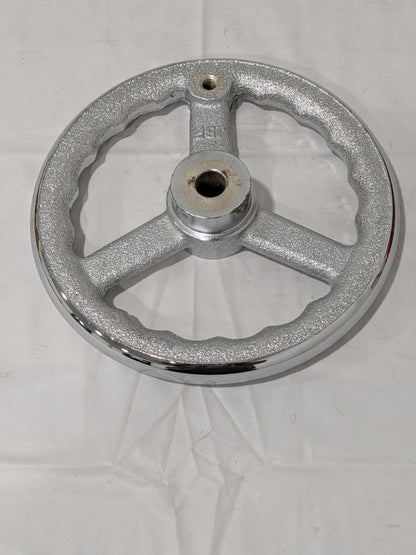 GIBRALTAR 8" Spoked Straight Handwheel: Chrome-Plated 3 Spokes FCIHW-8-STR-G