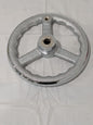 GIBRALTAR 8" Spoked Straight Handwheel: Chrome-Plated 3 Spokes FCIHW-8-STR-G