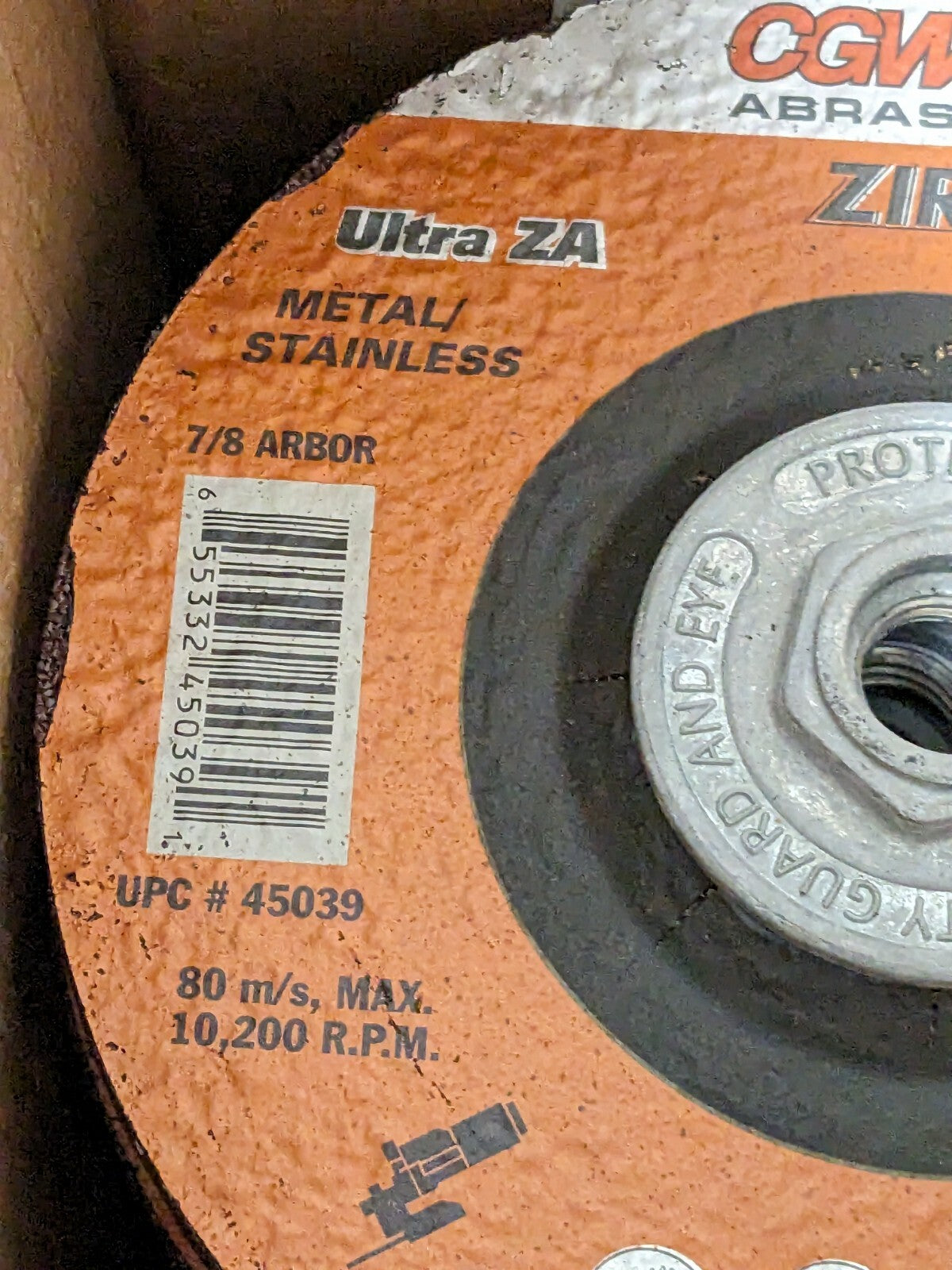 CGW Depressed-Center Wheel: Type 27, 6" Dia, 1/4" Thick Qty 10 45040