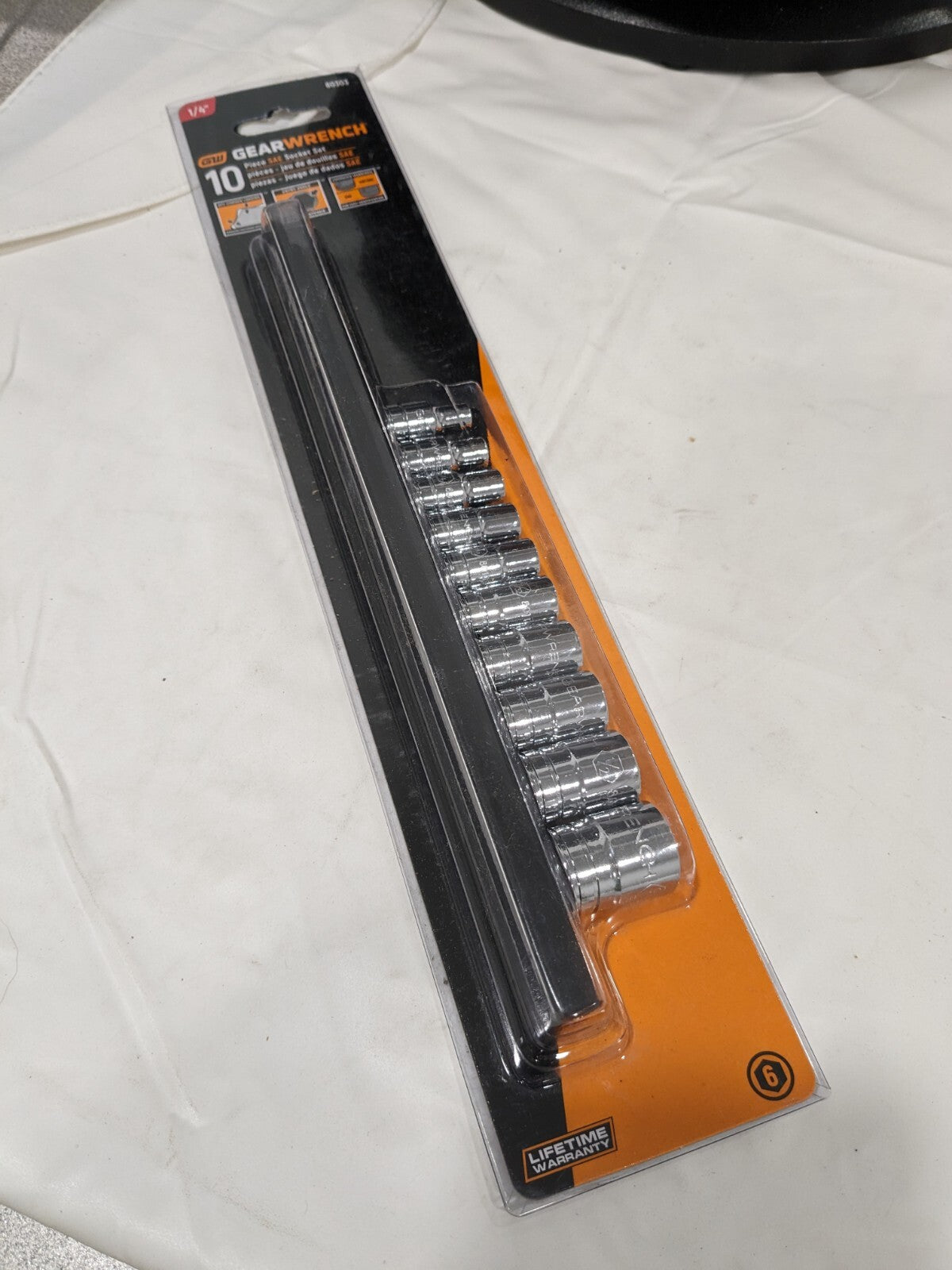 GEARWRENCH Standard Socket Set: 10 Pc, 1/4" Drive, 3/16 to 9/16" Socket 80303