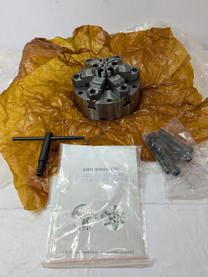 Interstate Manual Lathe Chuck 6-19/64" 6 Jaws Self-Centering Plain Back 08600355