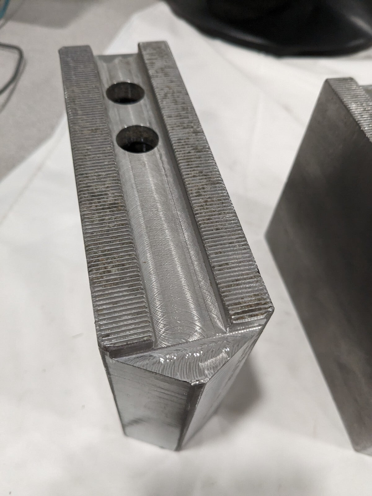 H & R Mfg Serrated Square Soft Lathe Chuck Jaws 2Pk 1.5mmx60° HR112-5.0-OP