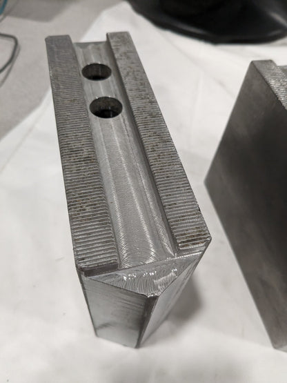 H & R Mfg Serrated Square Soft Lathe Chuck Jaws 2Pk 1.5mmx60° HR112-5.0-OP