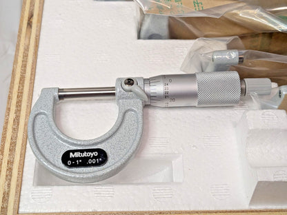 Mitutoyo Outside Micrometer Set w/Sandards 0 - 6" Range OMST-6" 103-904-10