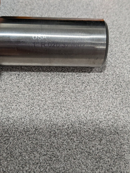 HERTEL Corner Radius End Mill: 1 Dia, 2 LOC, 4FL, 0.0200 Radius 89338164