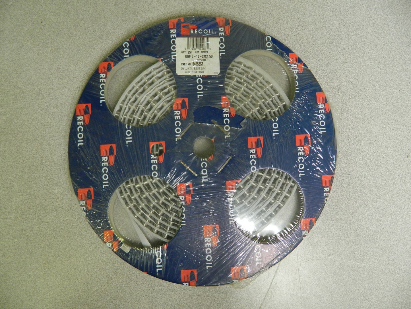 Recoil Tanged Free-Running Coil Inserts 250 Pack 5/16-24 UNF 1.5D/0.468" 04