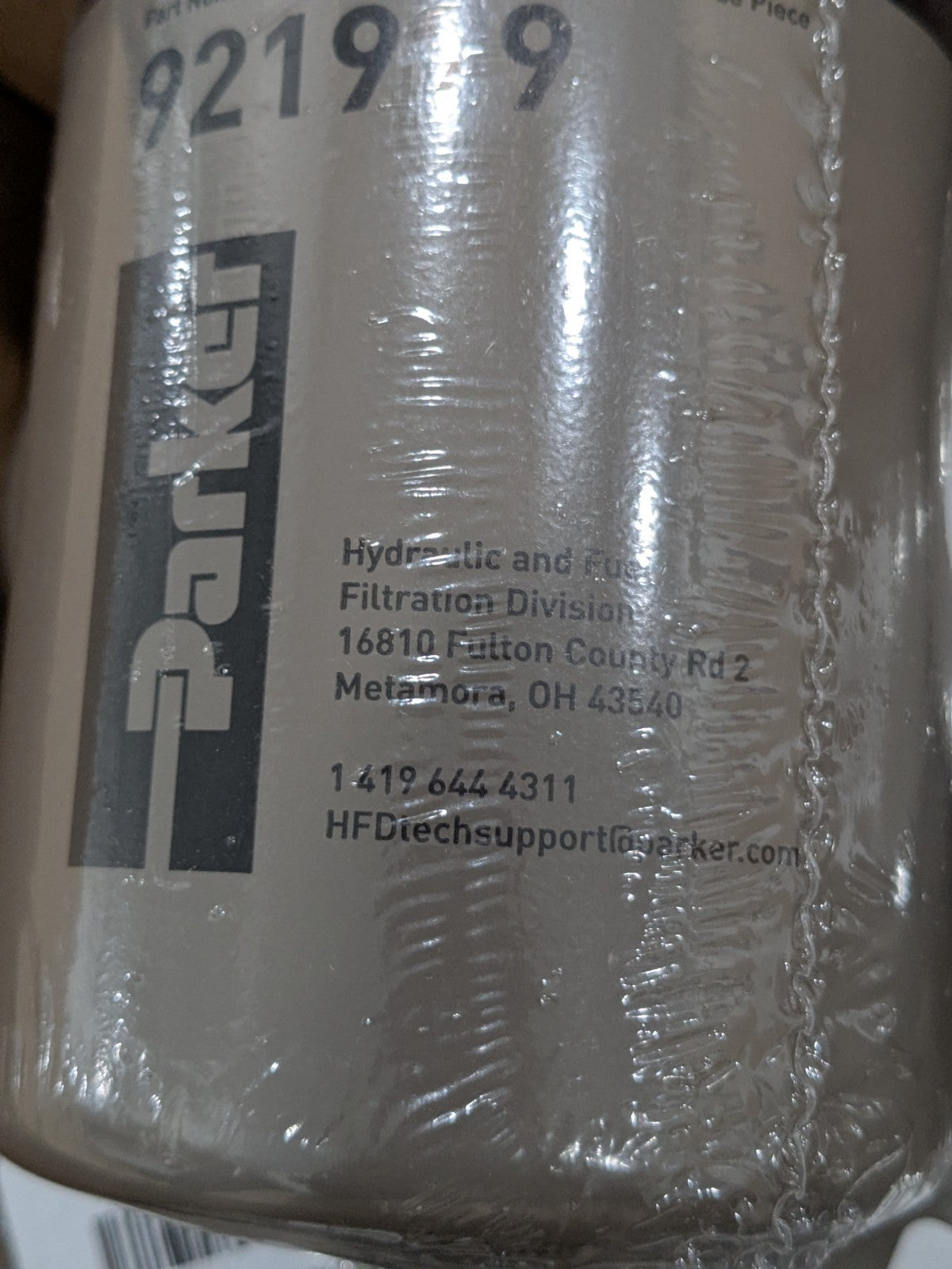 Parker Hydraulic Filter Element: Cellulose, 10 Micron Qty 9 921999