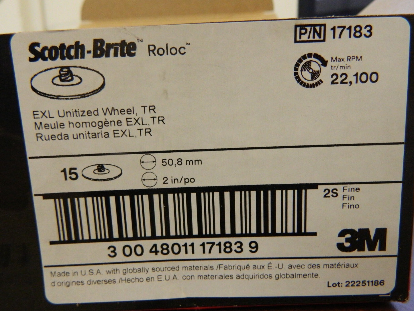 (60) 3M Quick-Change Disc: Roloc TR, 2 Dia Silicon Carbide Non-Woven 7000045976