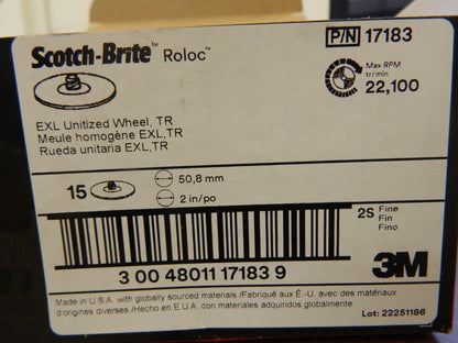 (60) 3M Quick-Change Disc: Roloc TR, 2 Dia Silicon Carbide Non-Woven 7000045976