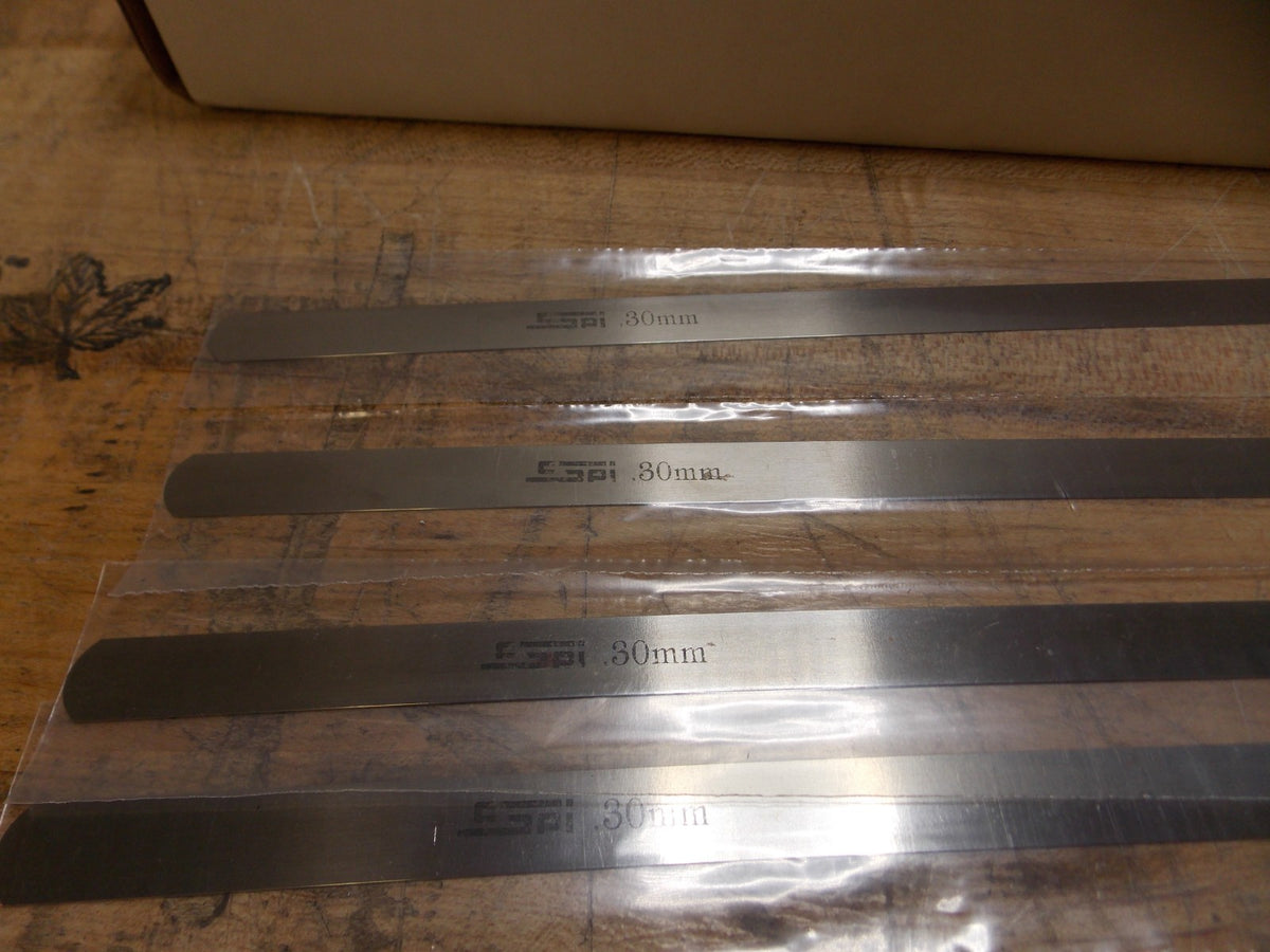 SPI Tempered Steel Parallel Feeler Gage 0.30 mm x 1/2" x 12" #91-402-8