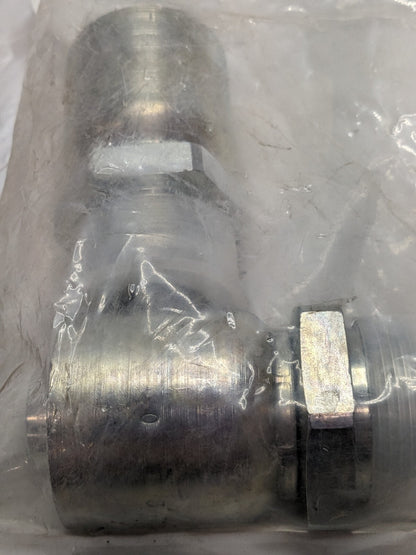 PARKER Hydraulic Hose Swivel Fitting: 1" ID, 16 mm, 1-5/8-12 Qty 2 10343-20-16