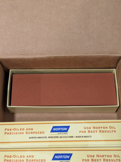Norton Sharpening Stone 6'' OAL, 2'' W, 1'' Thick, Rectangle Qty 5 61463685560