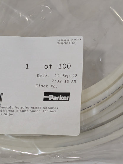 Parker Natural Metric Nylon Tubing 6mm X 4mm X 100' NN6X1