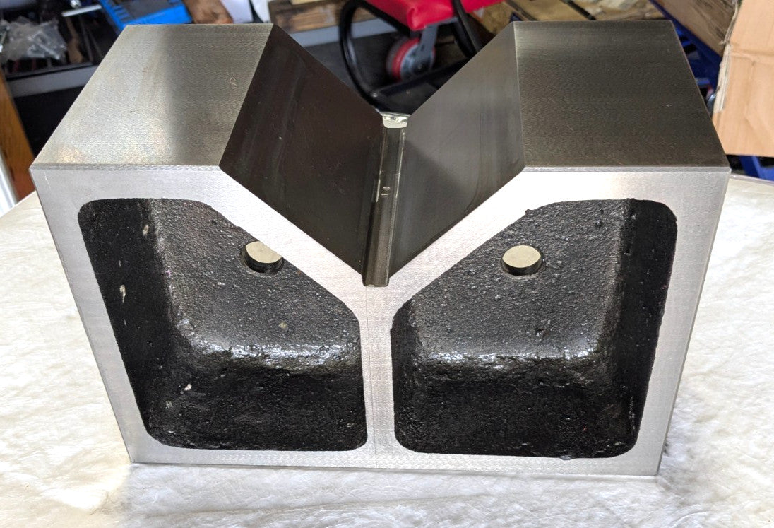 SPI V-Block 5-1/8" Max Capacity  90° V Angle   12" OAL  6" OAW  8