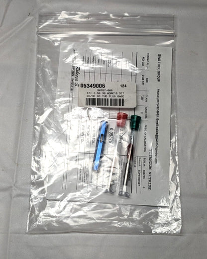 2-56 Thread  HSS  Class 3B  Screw Thread Insert   Go/No Go Set  90767-000