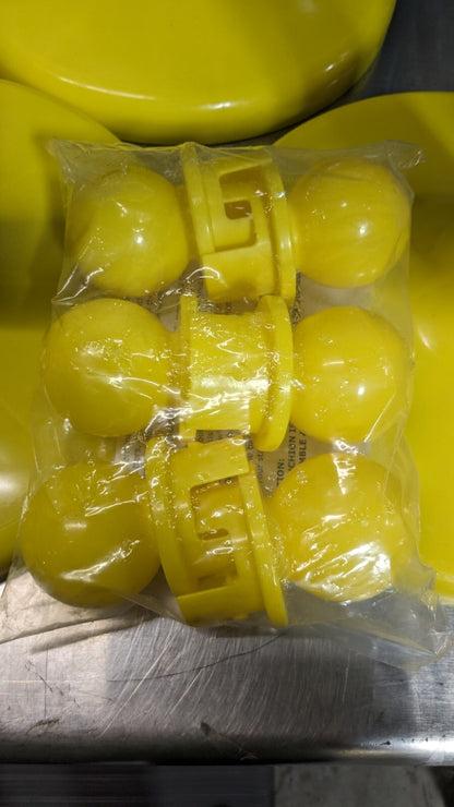 MR. CHAIN Stanchion with Caution Label Chain Kit Plastic Yellow 50' Long 96