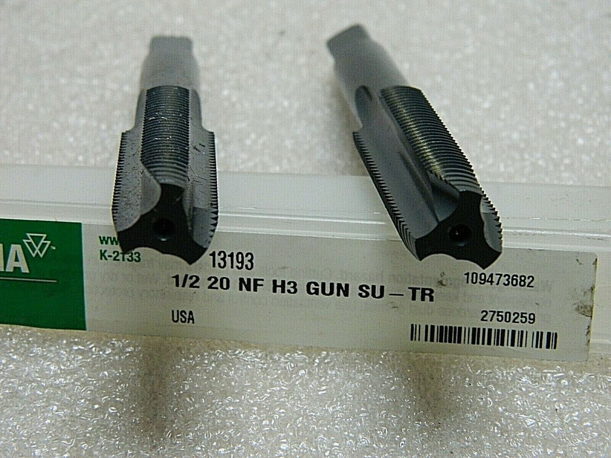 Widia 1/2-20 UNF 3B 3 Flute Oxide Finish HSS Spiral Point Tap QTY 2  13193