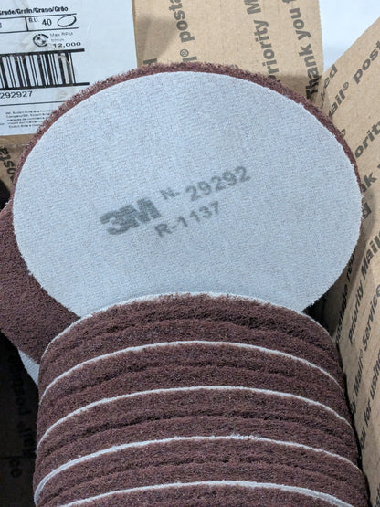 3M Hook &amp; Loop Disc: 5" Dia, Non-Woven, Aluminum Oxide Box of 42 710013