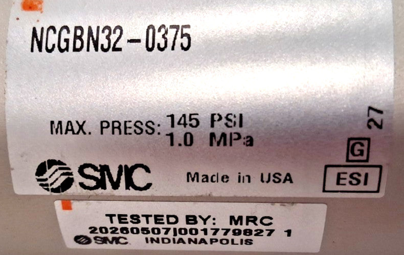 SMC Round Body Cylinder 1 in Bore 3 in Stroke Repairable NCGBN32-0375