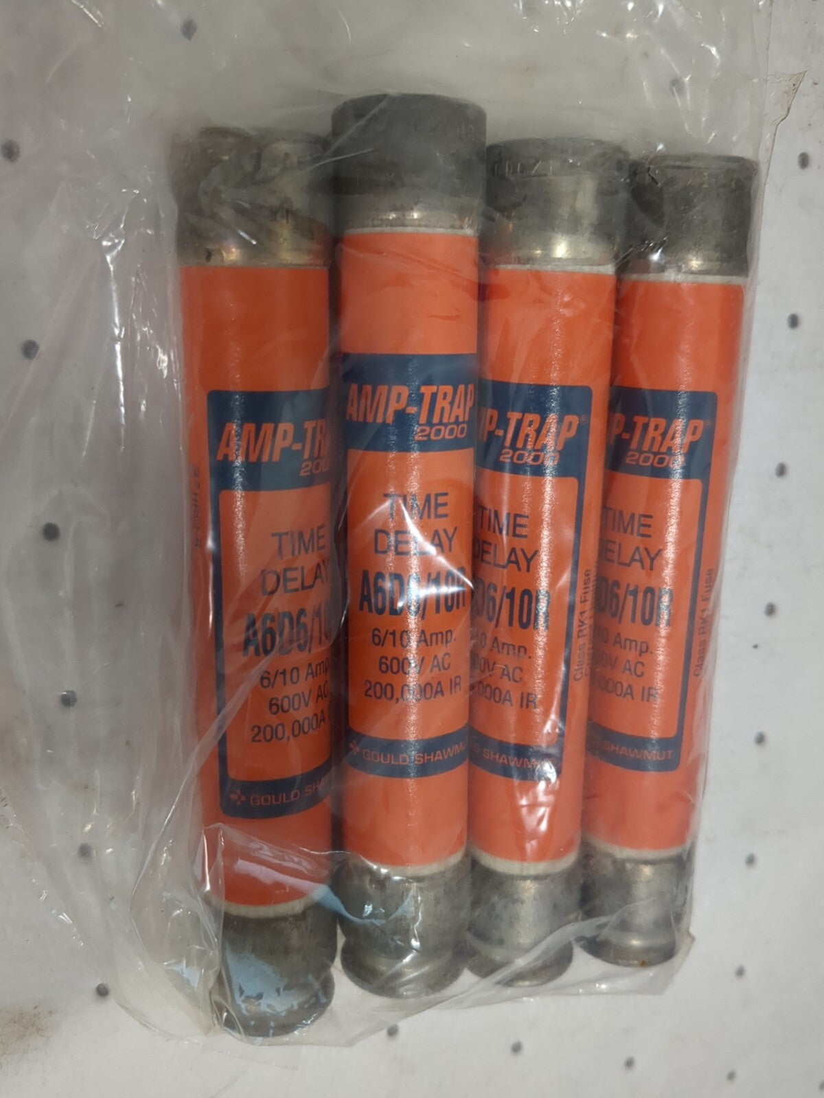 Ferraz Shawmut General Purpose Fuses 600 VAC/VDC 0.60A Qty. 4 A6D6/10R
