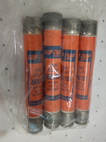 Ferraz Shawmut General Purpose Fuses 600 VAC/VDC 0.60A Qty. 4 A6D6/10R