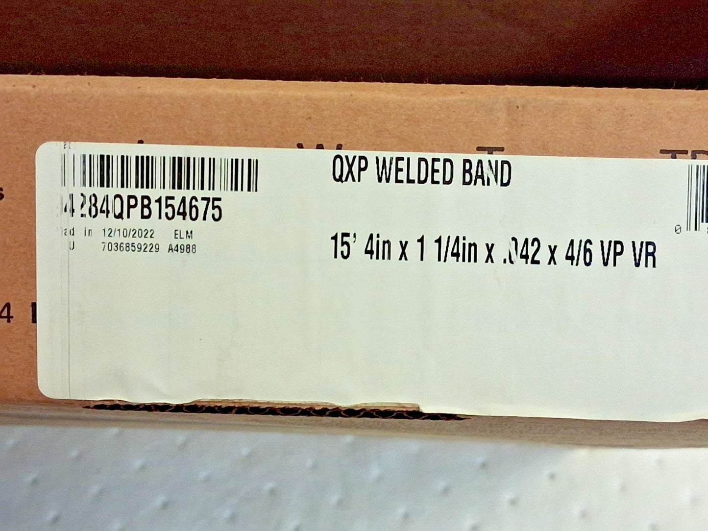 Lenox Welded Bandsaw Blade 15ft 4" L x 1-1/4" W x 4-6 TPI 94284QPB154675