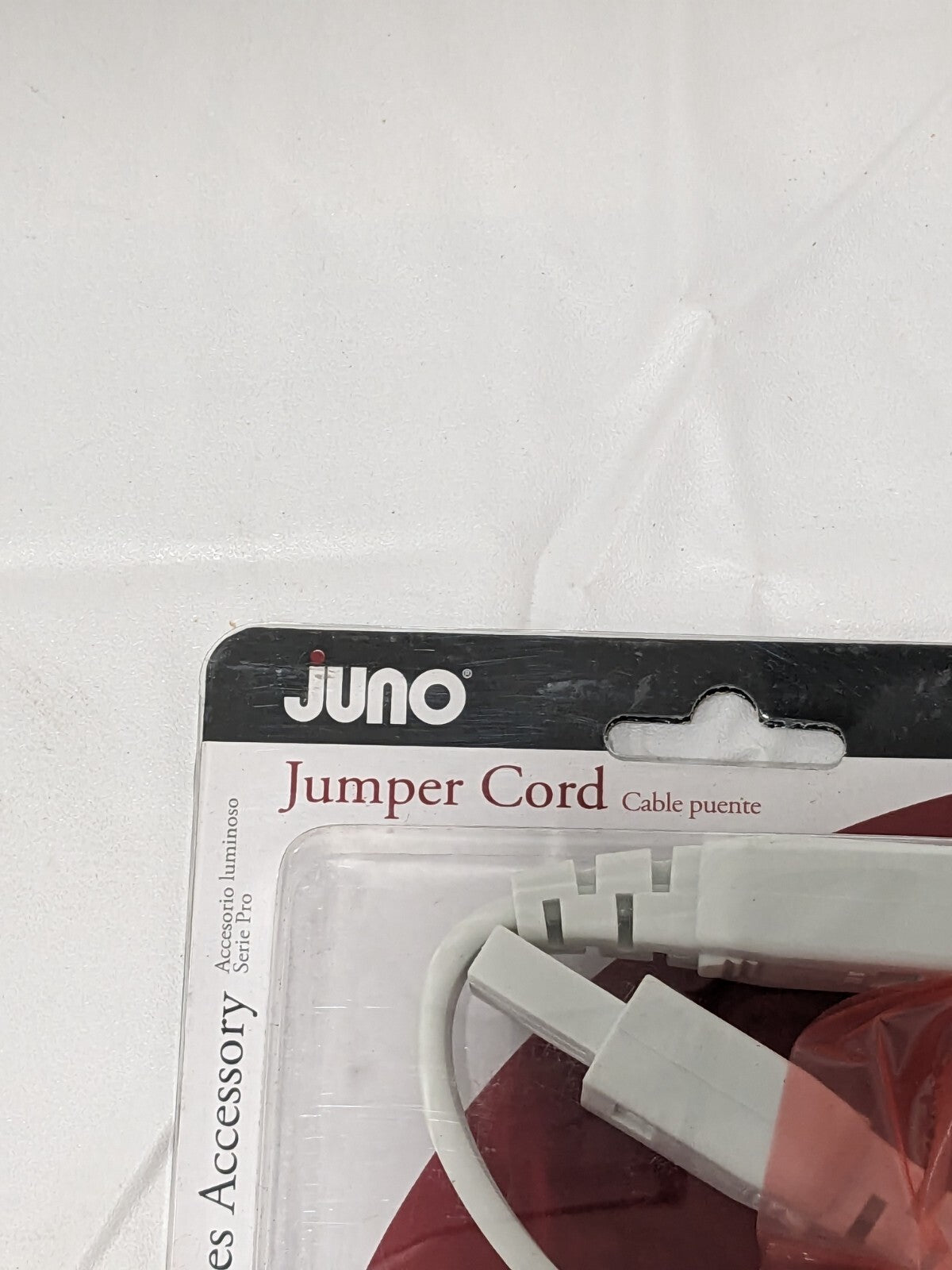 Juno Pro-Series 3-Wire Grounded 8" Jumper Cord Accessory JC3-8-WH