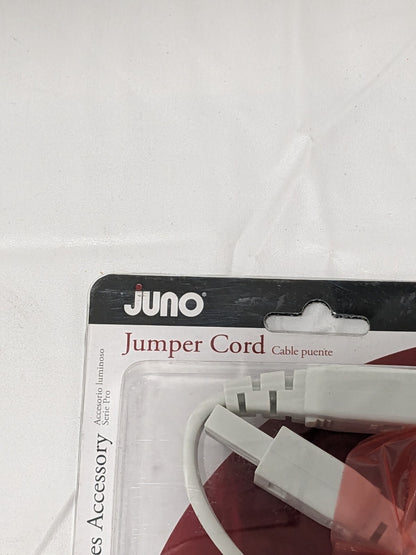 Juno Pro-Series 3-Wire Grounded 8" Jumper Cord Accessory JC3-8-WH