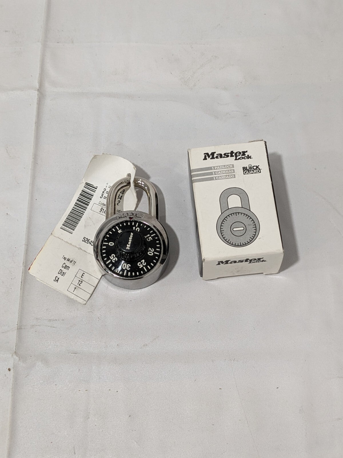 MASTER LOCK Combination Lock: Steel, 1-7/8" Wide 1500KA-083412