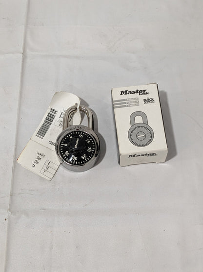 MASTER LOCK Combination Lock: Steel, 1-7/8" Wide 1500KA-083412