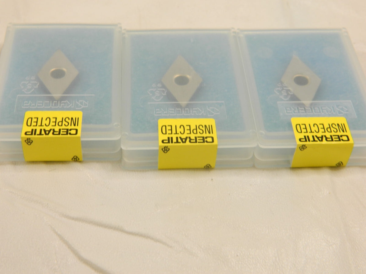 KYOCERA Turning Insert: DNGA431ME KBN525, Cubic Boron Nitride Qty 3 TBW02212
