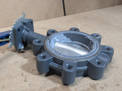 Nibco 4" Ductile Iron Lug Type Butterfly Valve w/ Locking Lever Handle NLG2