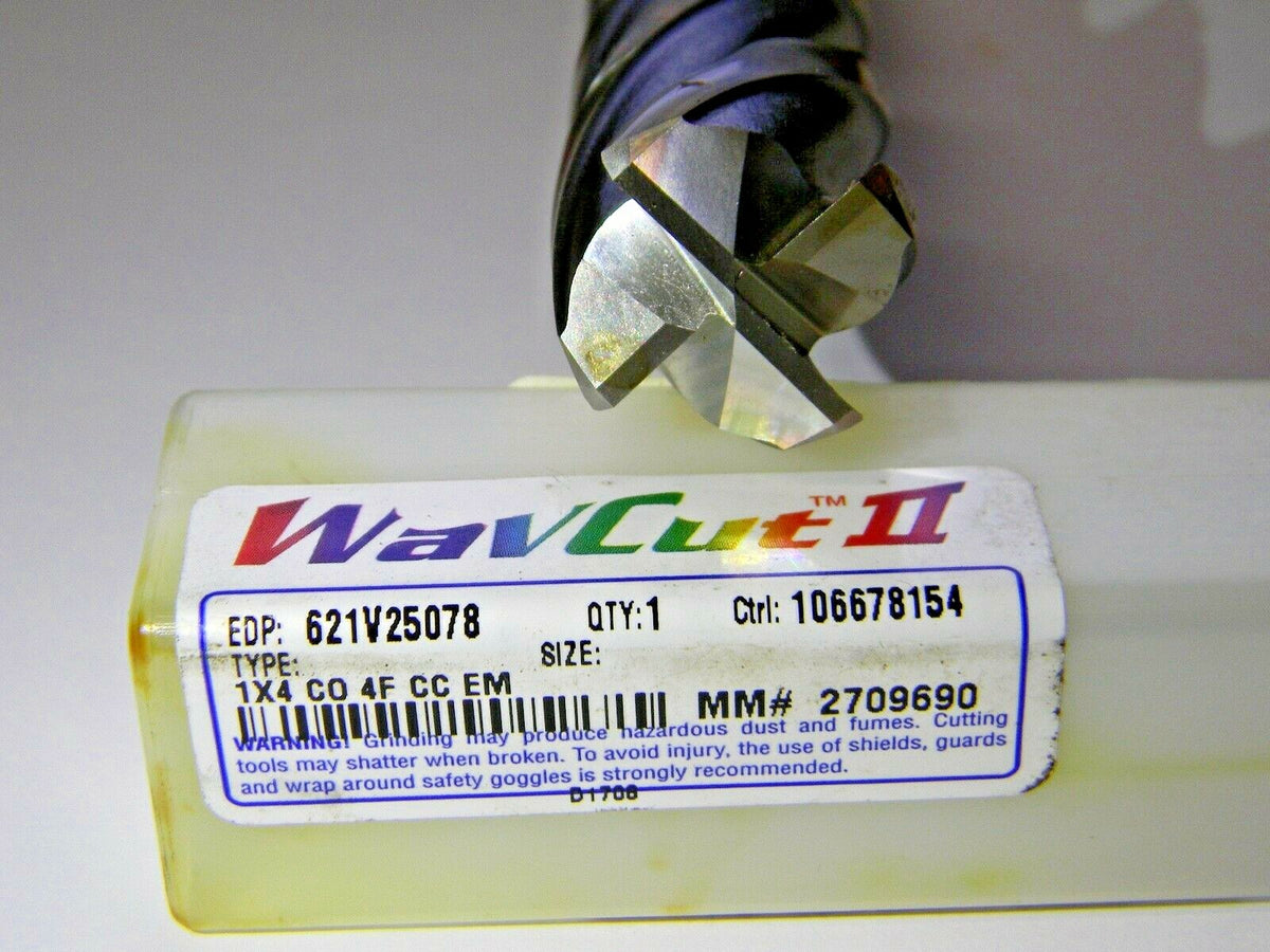 Widia WavCut II End Mill 1" x 4" x 6-1/2" M42 4FL Cobalt 621V2507