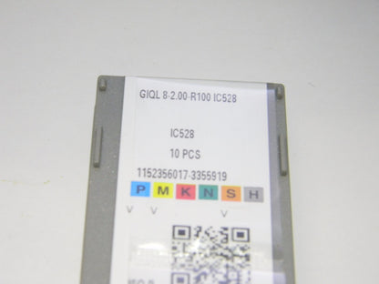 Iscar Carbide Single Grooving Inserts GIQL8200R100 Grade IC528 6402502