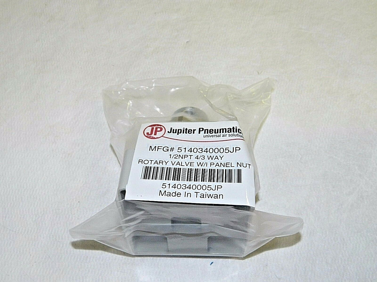 Jupiter Pneumatics 1/2" NPT 4/3 Way Rotary Valve  W/I Panel Nut 5140340005J