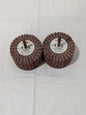 Wurth Mounted Flap Wheel: 3" Dia, 2" Face Width, 80 Grit 2 Pack 898009