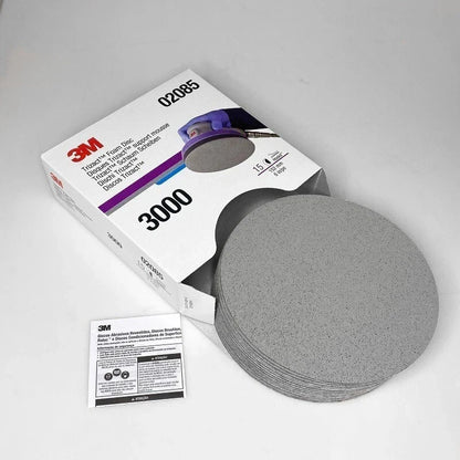 3M Trizact Hookit Foam Disc, 02085 6 in, P3000, 15 discs per carton