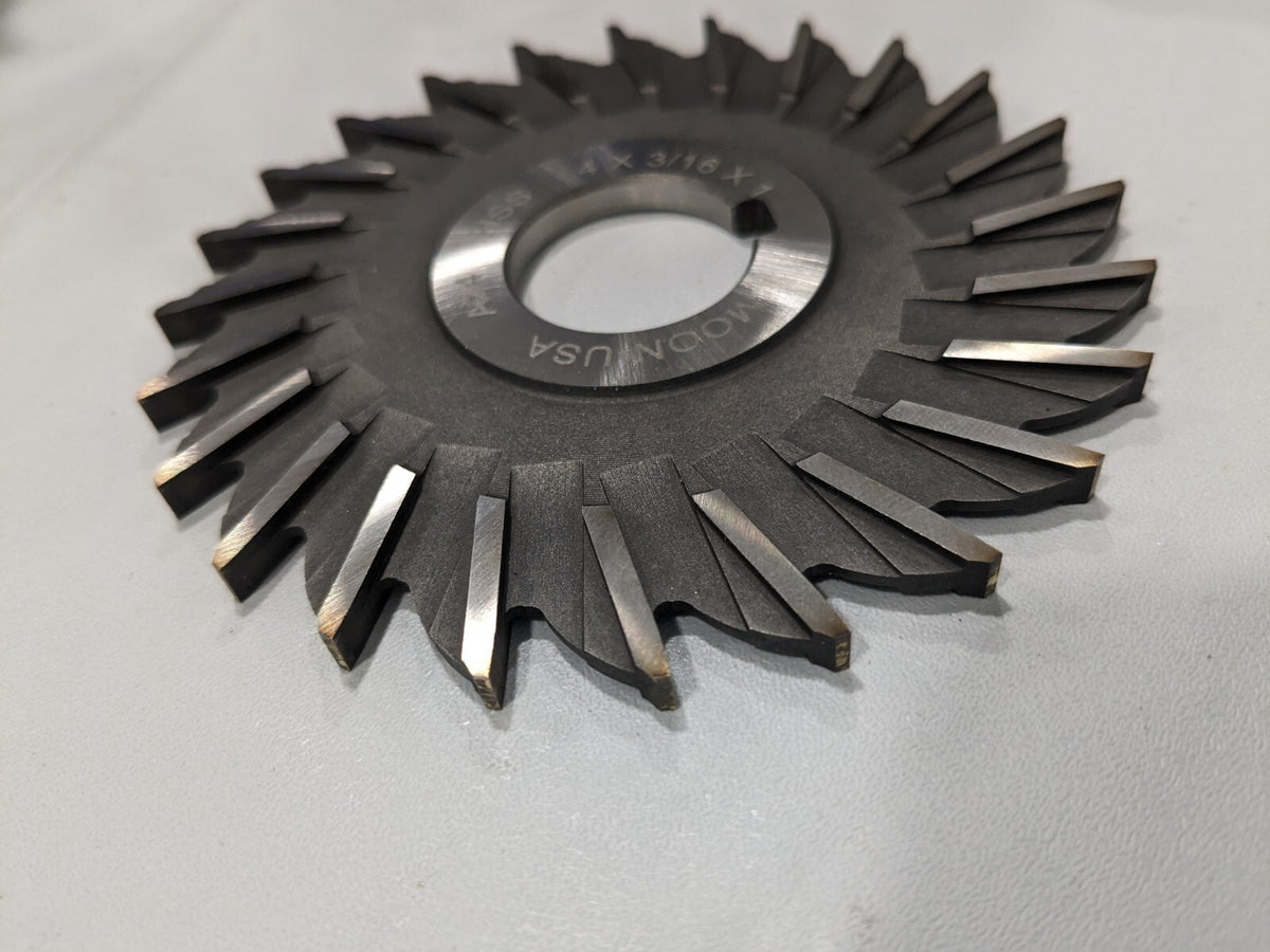 Side Milling Cutter 4"CutterDia 3/16" CuttingWidth 1"ArborHole 24Teeth SM4187